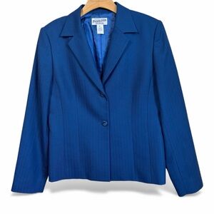 Vintage Pendleton Virgin Wool Blue Two Button Blazer Size 6